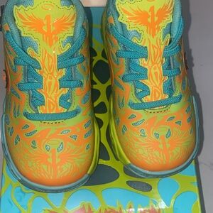 Kids Vibrant Orange and Blue Shoes